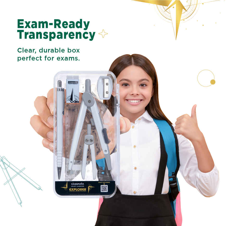Classmate Explorer Geometry Box|MRP 500|With Mech Pencil