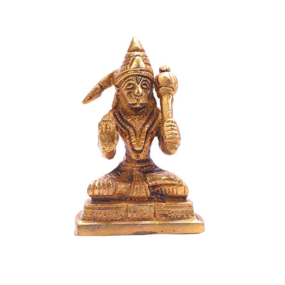 Hanuman Ji Brass Idol On Square Chowki | Devnidhi