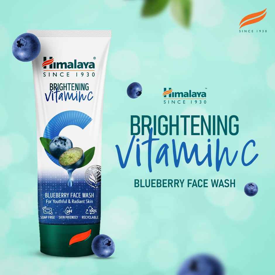 Himalaya Wellness Company B Vitamin C Blueberry Face Wash