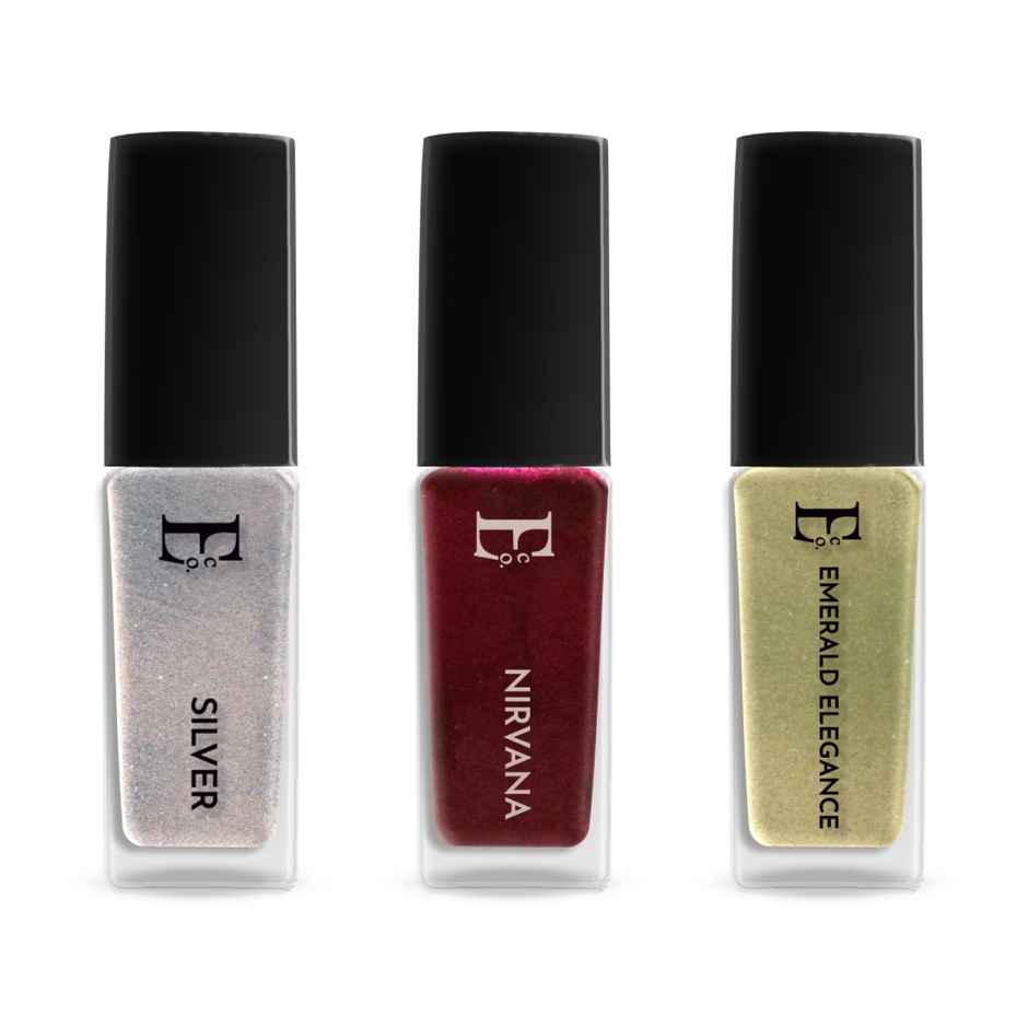 Ellement Co. Must Have Metallics Nail Polish Kit | Glam Party Metallic Shades | Long-Lasting Shine