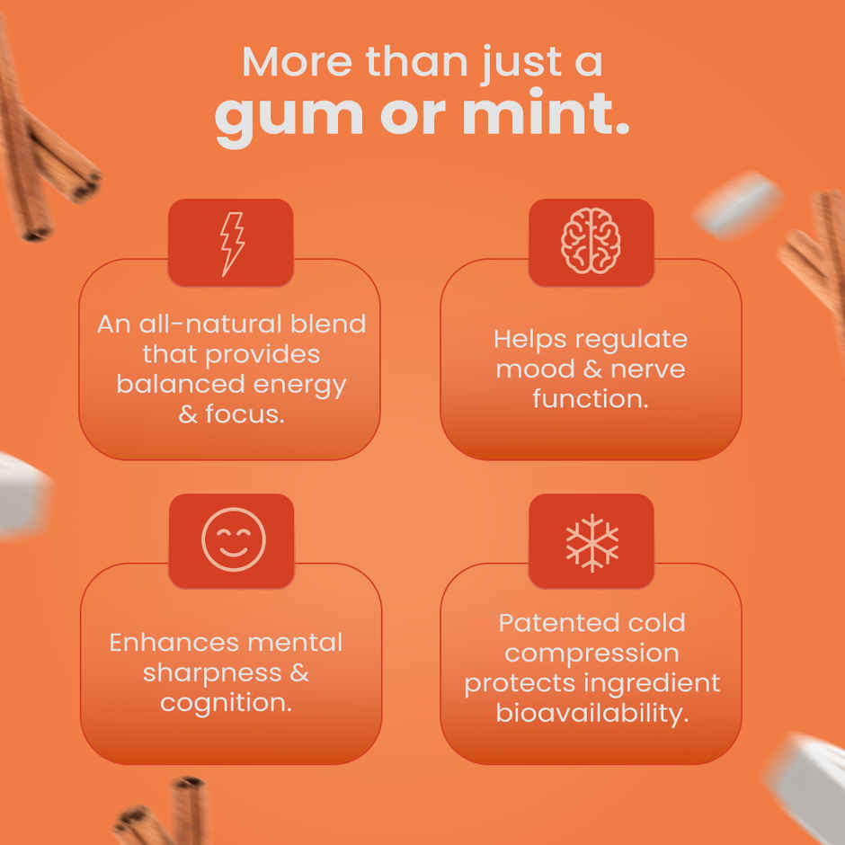 Neuro Energy and Focus Gums Blister Cinnamon Combo