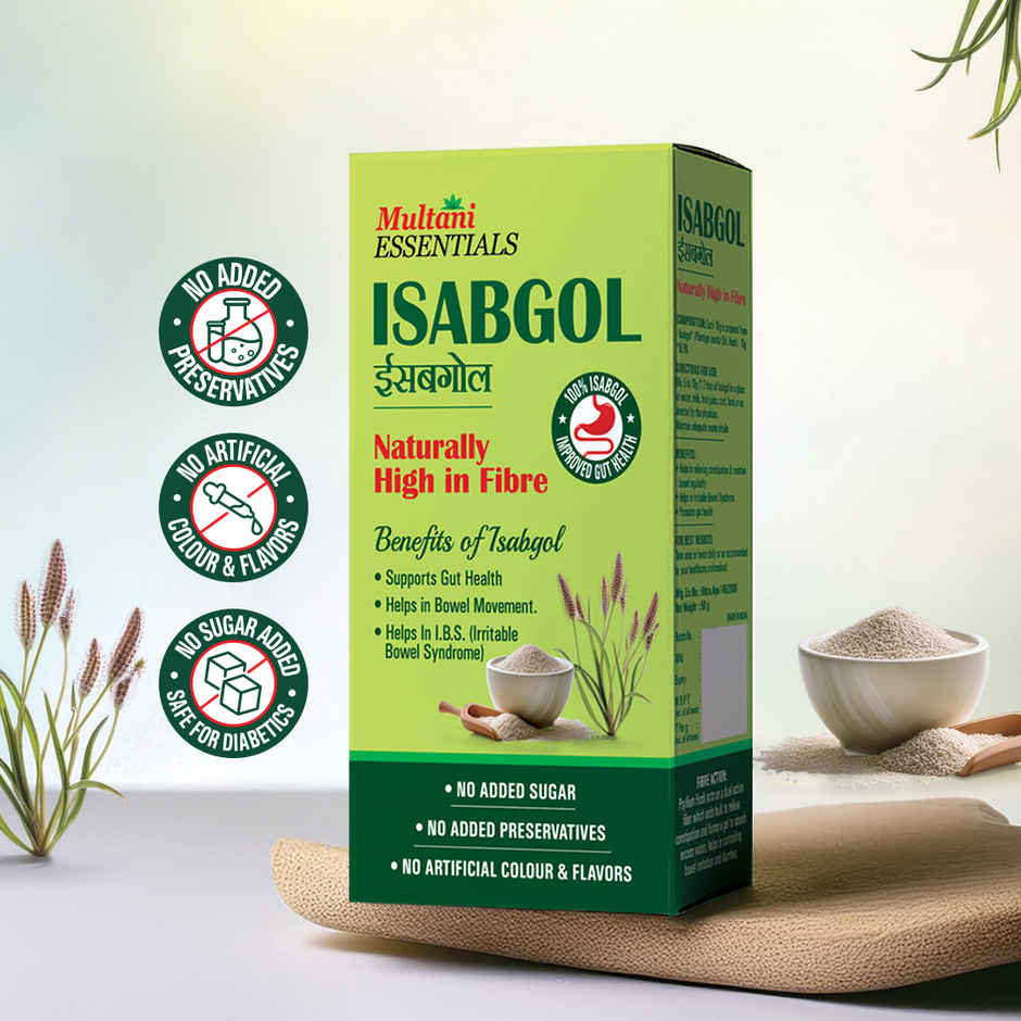 Multani Essentials Isabgol Psyllium Husk Powder| Manage Constipation