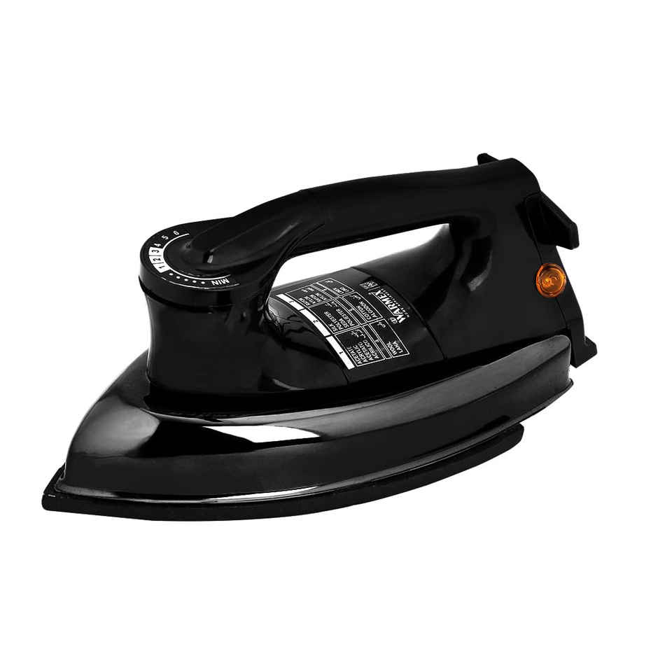 Warmex 1000 Watts Black Colour Electric Heavy Weight Dry Iron | Wcdi-999 | 1.45Kg Black