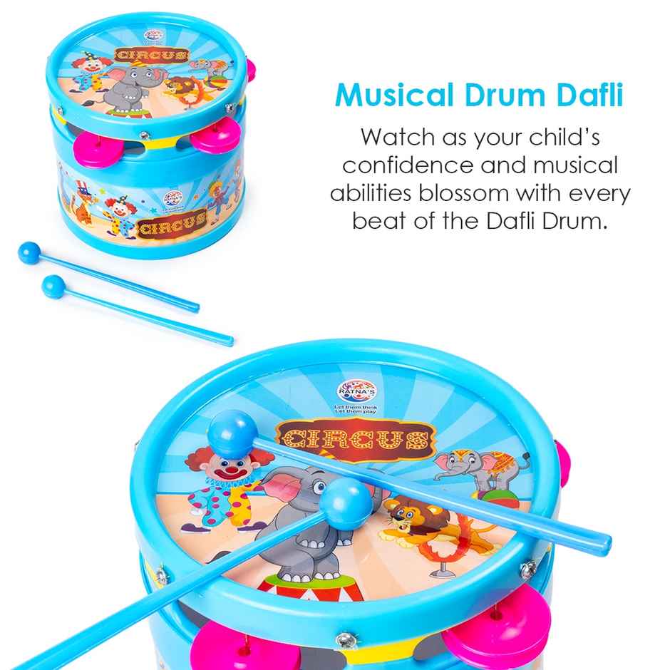 Ratna's Happy Beats Musical Drum Dafli | Jr | Assorted