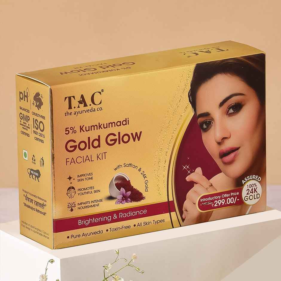 TAC Kumkumadi Gold Glow Facial Kit 1Kit