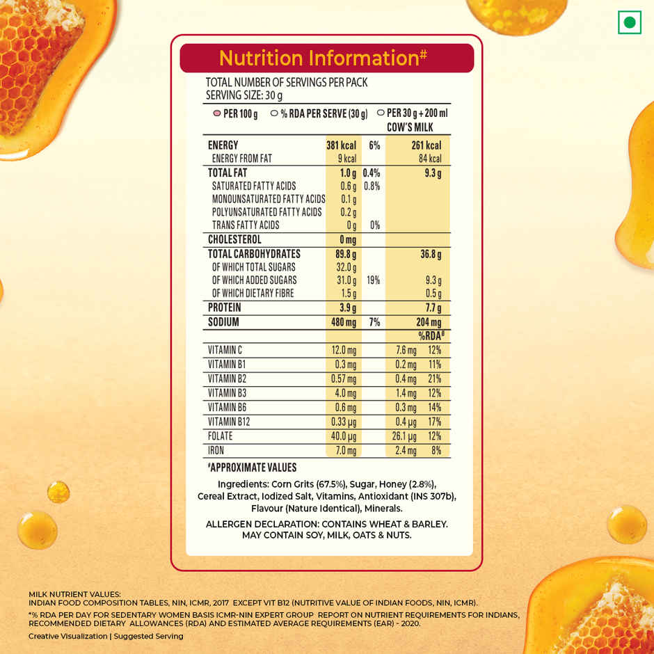 Kelloggs Corn Flakes With Real Honey