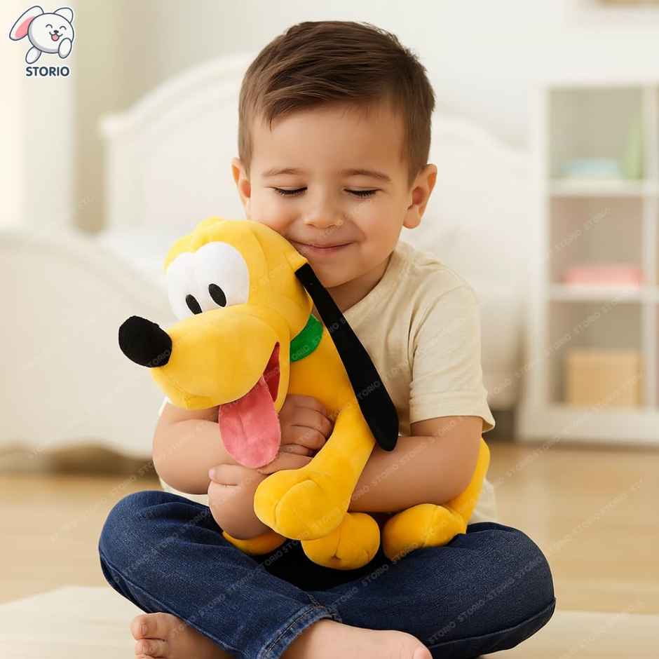 Storio Pluto Sitting Plush Soft Toy Cute Kids Animal Home Decor Boys/Girls - 30 cm