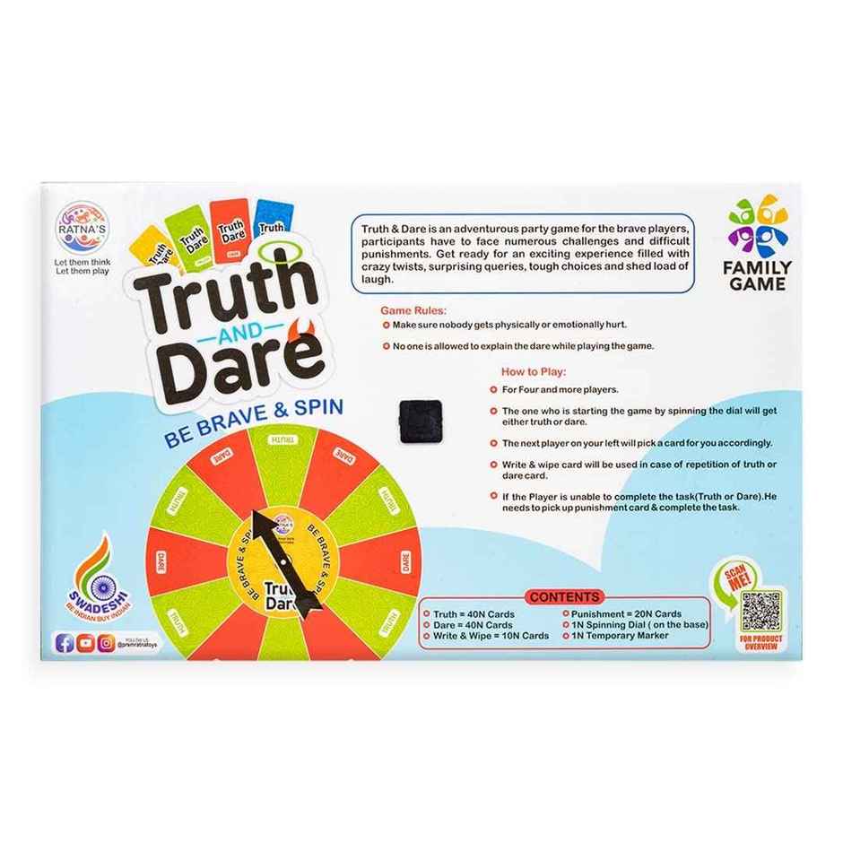 Ratna's Truth And Dare Party Board Game | 5+ years