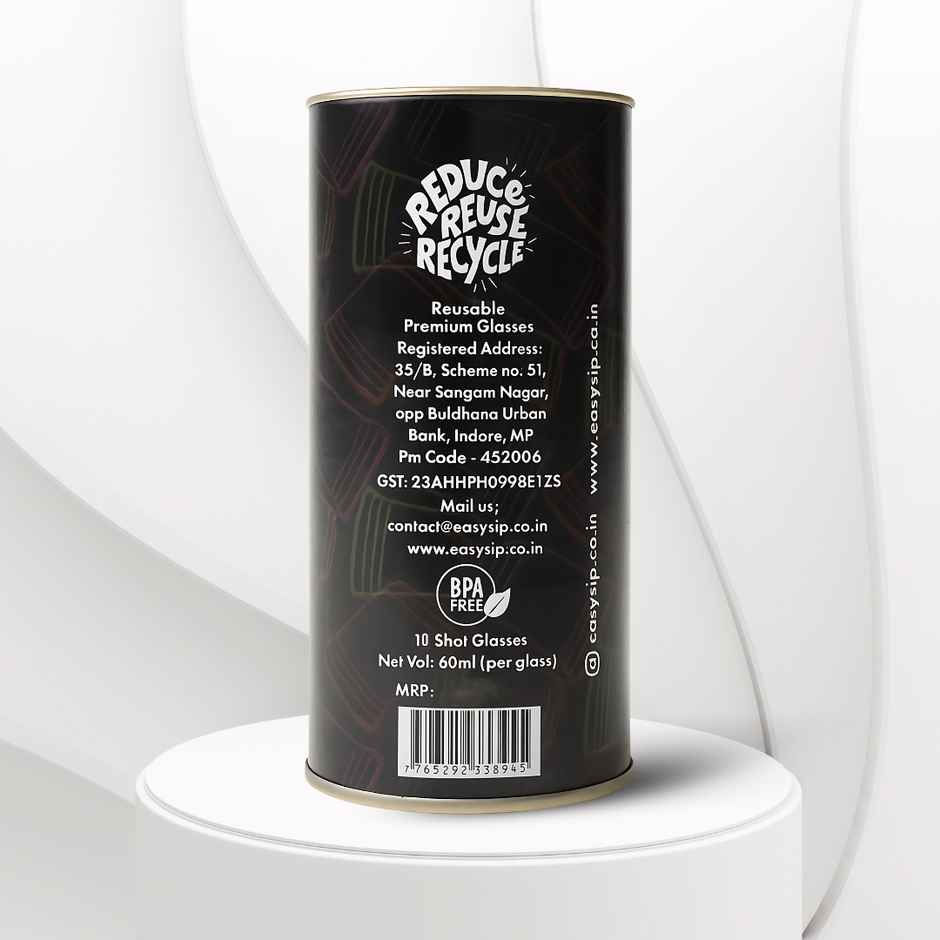 Premium Reusable Party Shot Glasses | Multicolour | Easysip