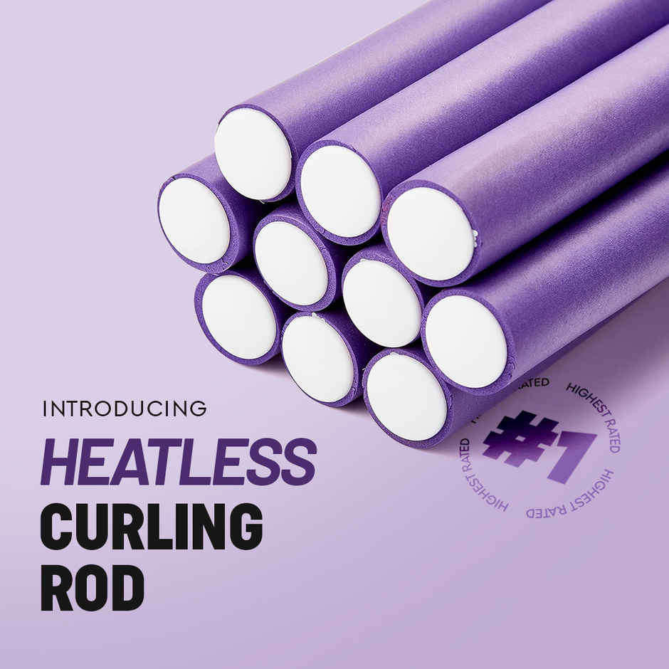 Gleva Heatless Flexible Foam Hair Rollers | Dark Purple