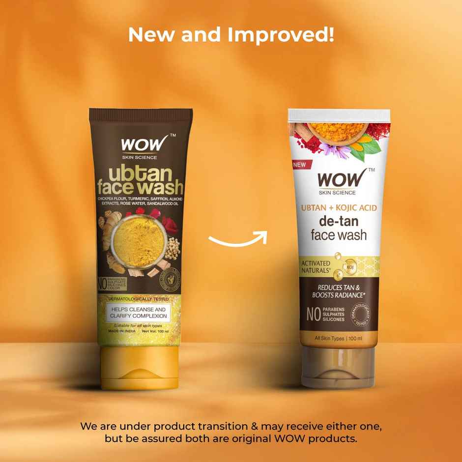 Wow Skin Science Ubtan Face Wash Tube