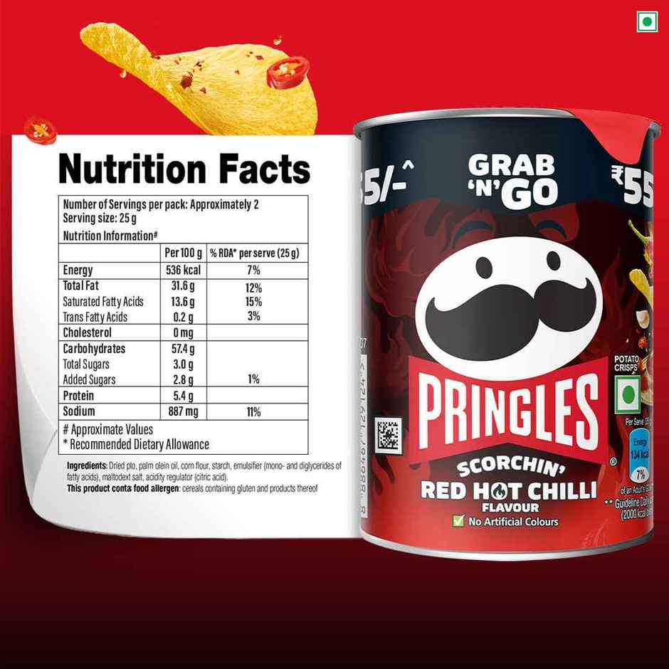 Pringles Scorchin Red Hot Chilli | Spicy & Crispy