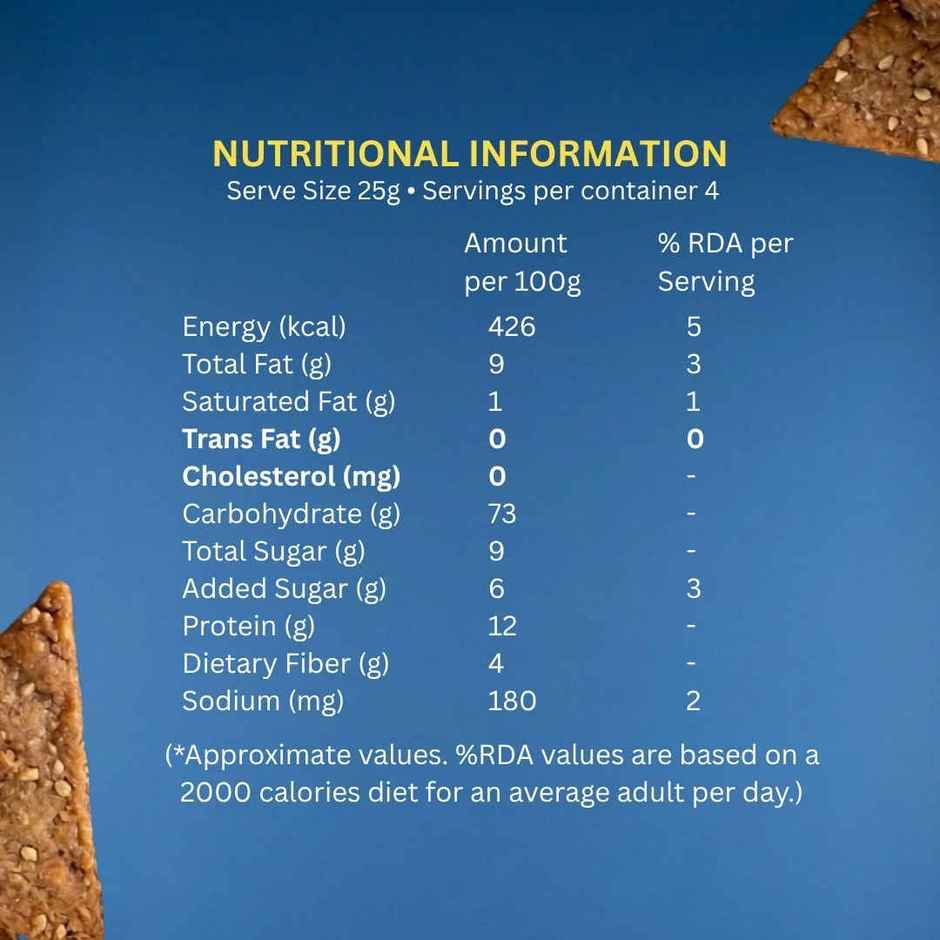 The Baker's Dozen Ragi Chips Zero Maida | High Protein | Baked | Healthy Snacks | Millet Snacks