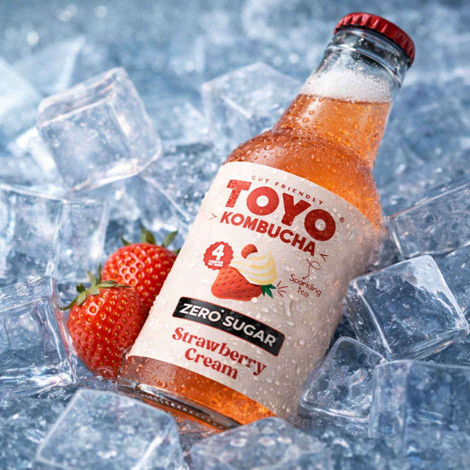 Toyo Kombucha Zero Sugar Strawberry Cream