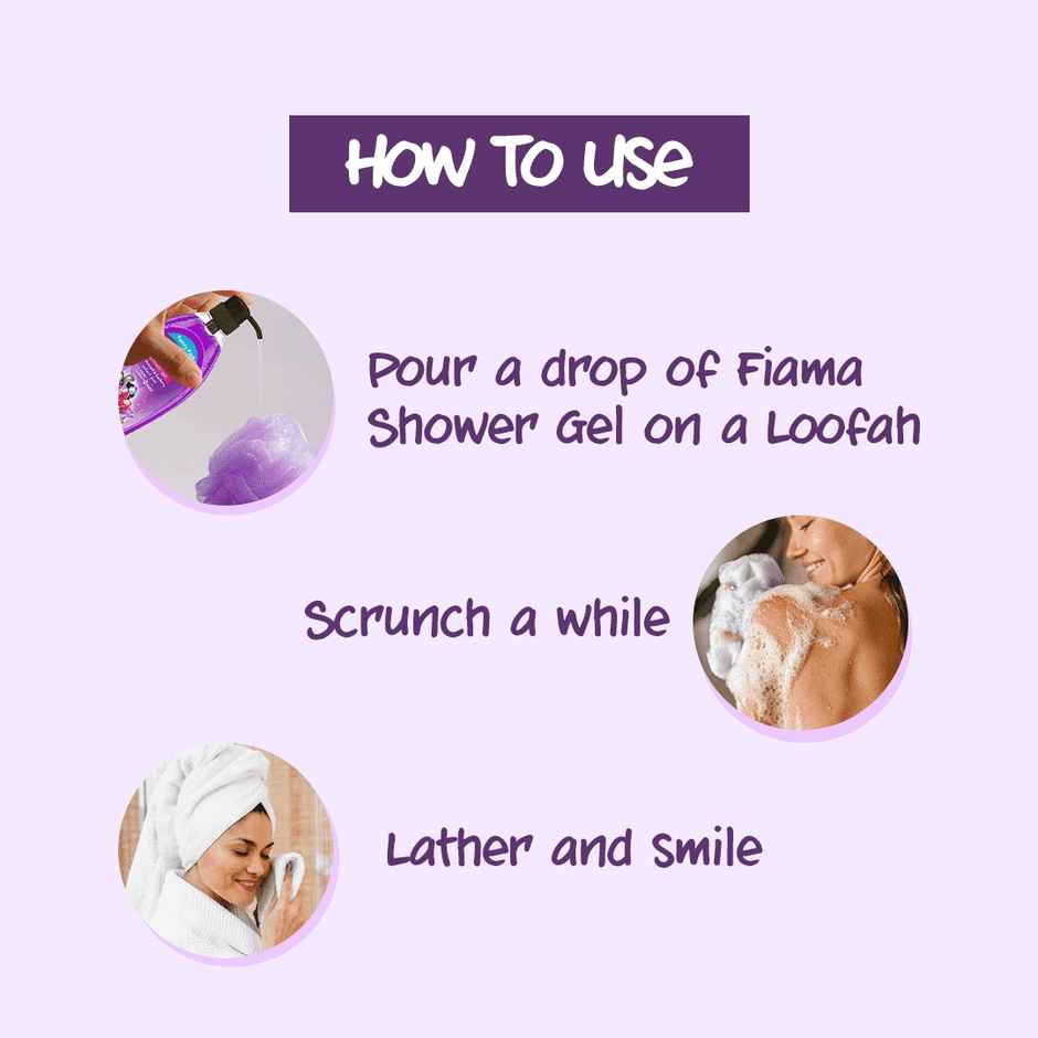 Fiama Body Wash Shower Gel Blackcurrant & Bearberry, with Skin Conditioners for Radiant Glow