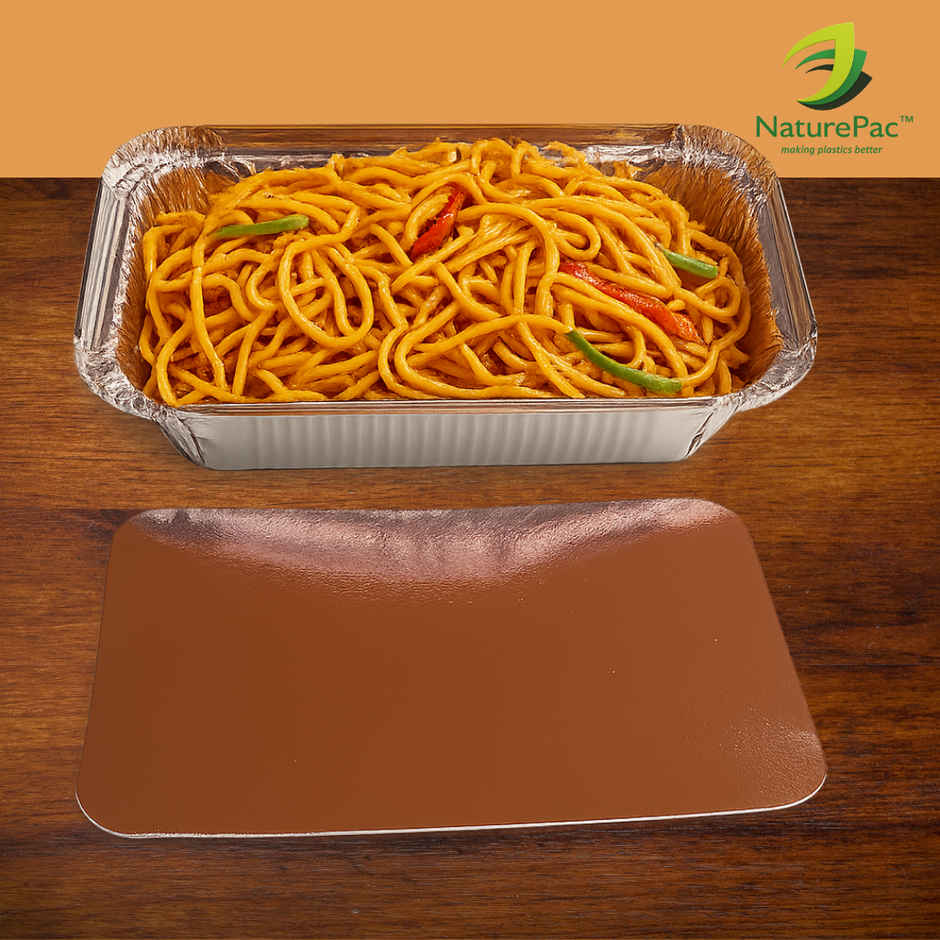 Naturepac Foil Container + Lid 750 ml | Sturdy & Practical