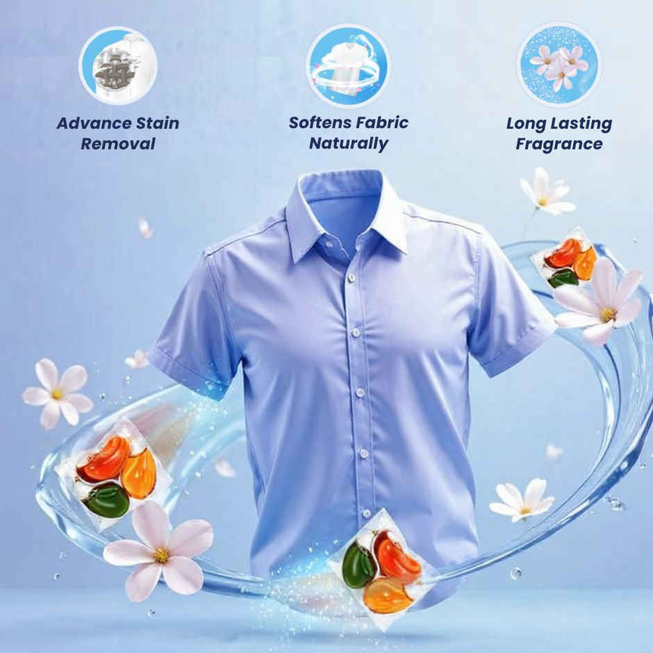 Ecosys Laundry Pods with Bioenzymes | Softener & Long Lasting Aroma