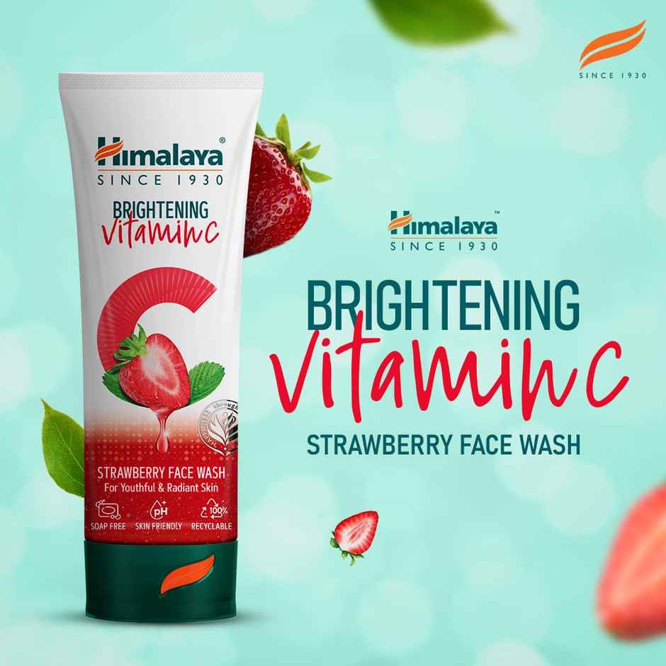 Himalaya Wellness Company B Vitami C Strawberry Face Wash