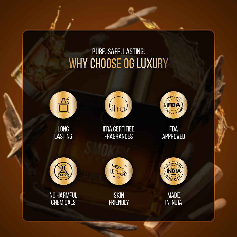 OG Luxury India's Strongest Smokey Intense Extrait De Parfum for Men | Long-Lasting Perfume