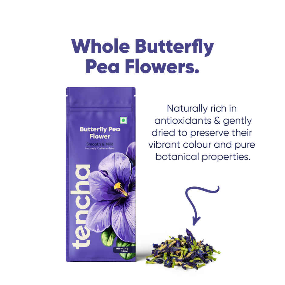 Tencha Butterfly Pea Flower Caffeine-Free Blue Tea Herbal Infusion