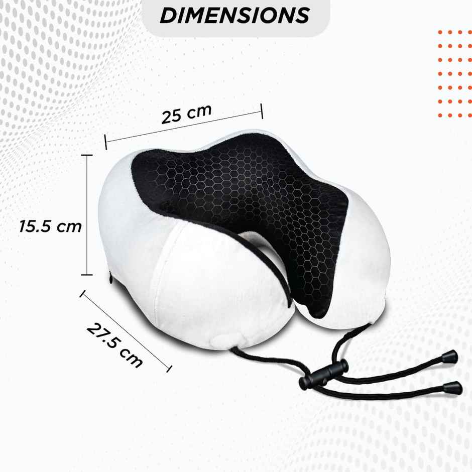 Vissco Tra Well Ergonomic Neck Pillow with Sleeping Gel Eye Mask, Orthopedic Neck Support