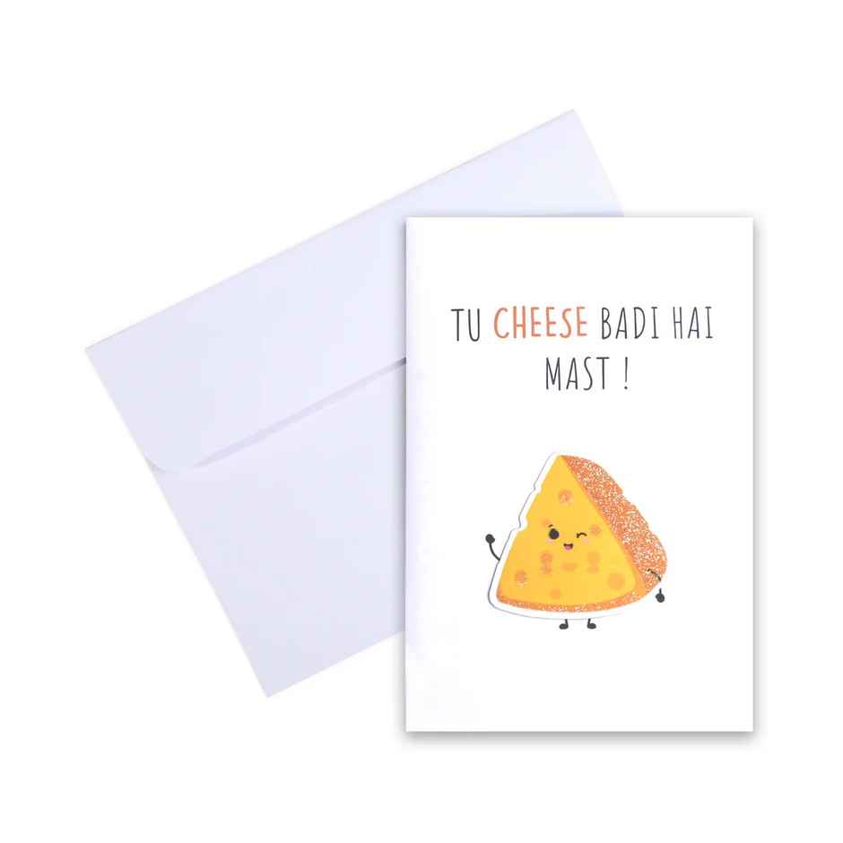 Itsy Bitsy Greeting Card & Envelope Mast Cheese 4 x 6 Inch 2 Pc Pb Lb