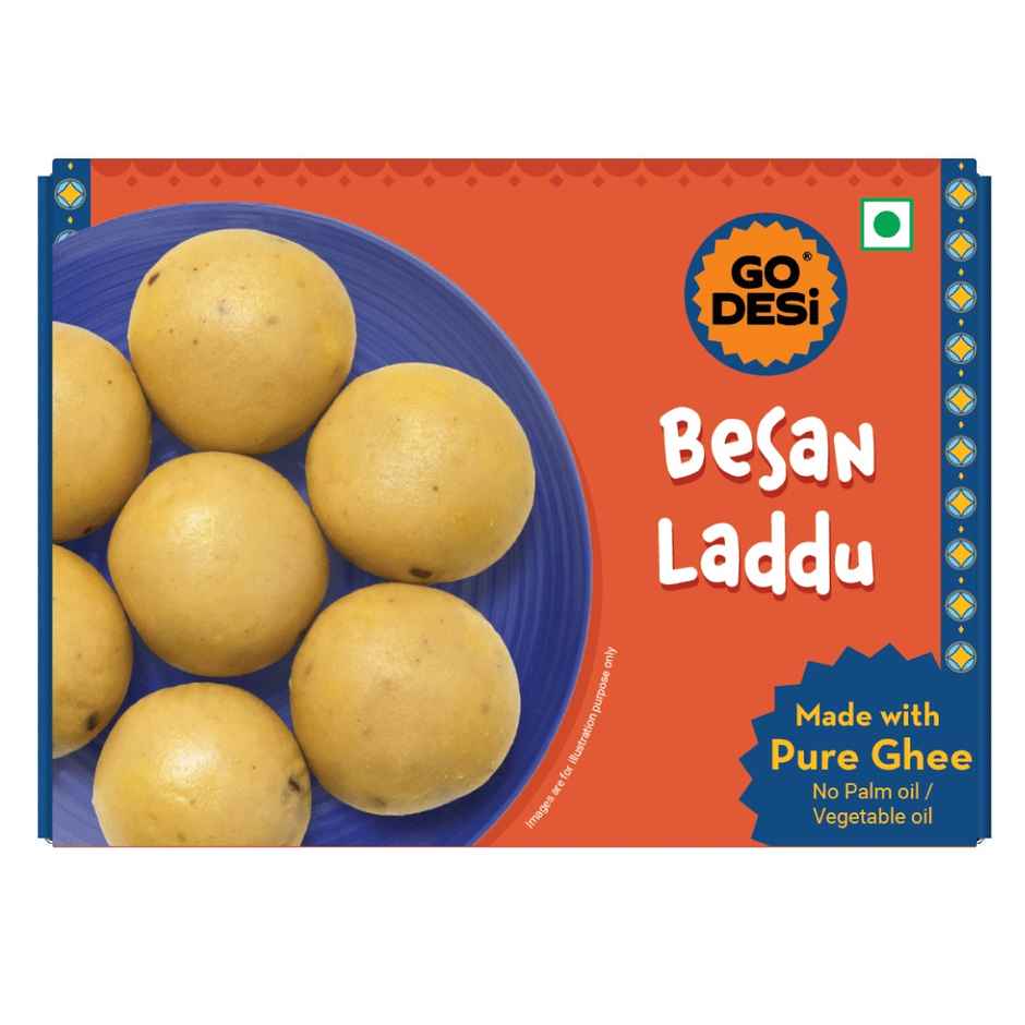 Besan Laddoo | With Ghee | Laddu | Sweets By Go Desi (180g) & Mysore Pak | Sweets By Go Desi (200g) Combo