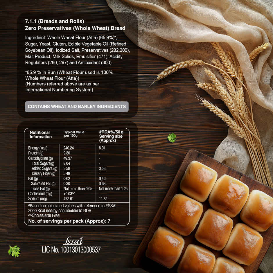 Baker's Loaf Zero Maida No Palm Oil Bombay Pav by Modern