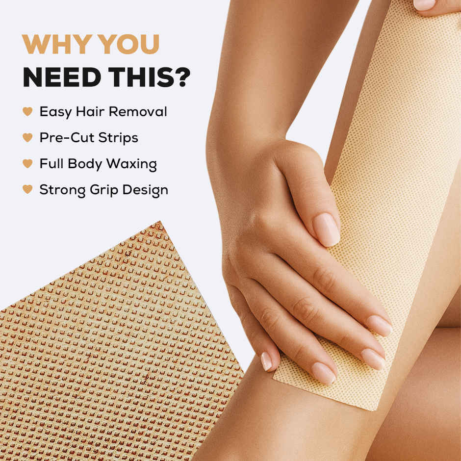 Multibrite Wax Strips for Women Hair Removal | Non-Woven Plain Waxing Strips For Hair-Free Skin