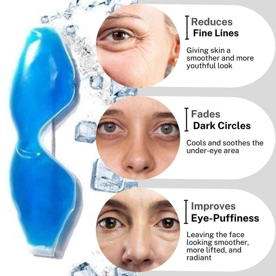 House Of Beauty Hot Cold Gel Eye Mask For Soothing Relief Puffy Eyes Dark Circle & Stress
