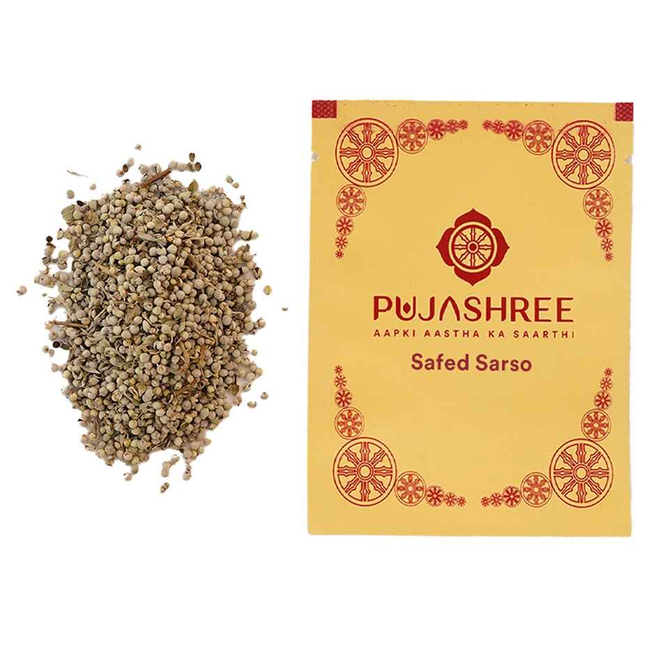 White Mustard Seeds for Pooja & Ritual Use | Pujashree