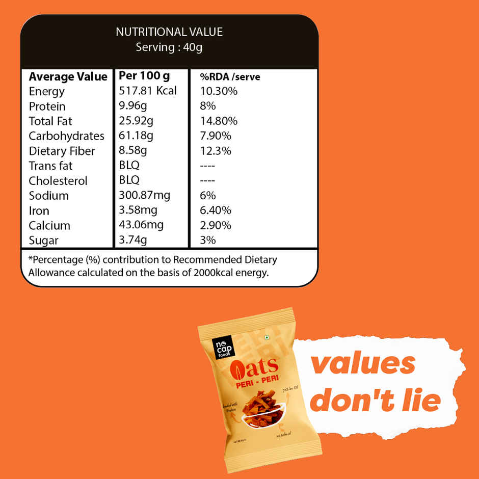 Nocap Oats Peri Peri Chips