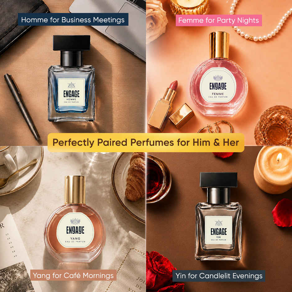 Engage Gift Assorted Luxury Perfume Set for Men & Women | 4 Unique EDPs| Couple Combo