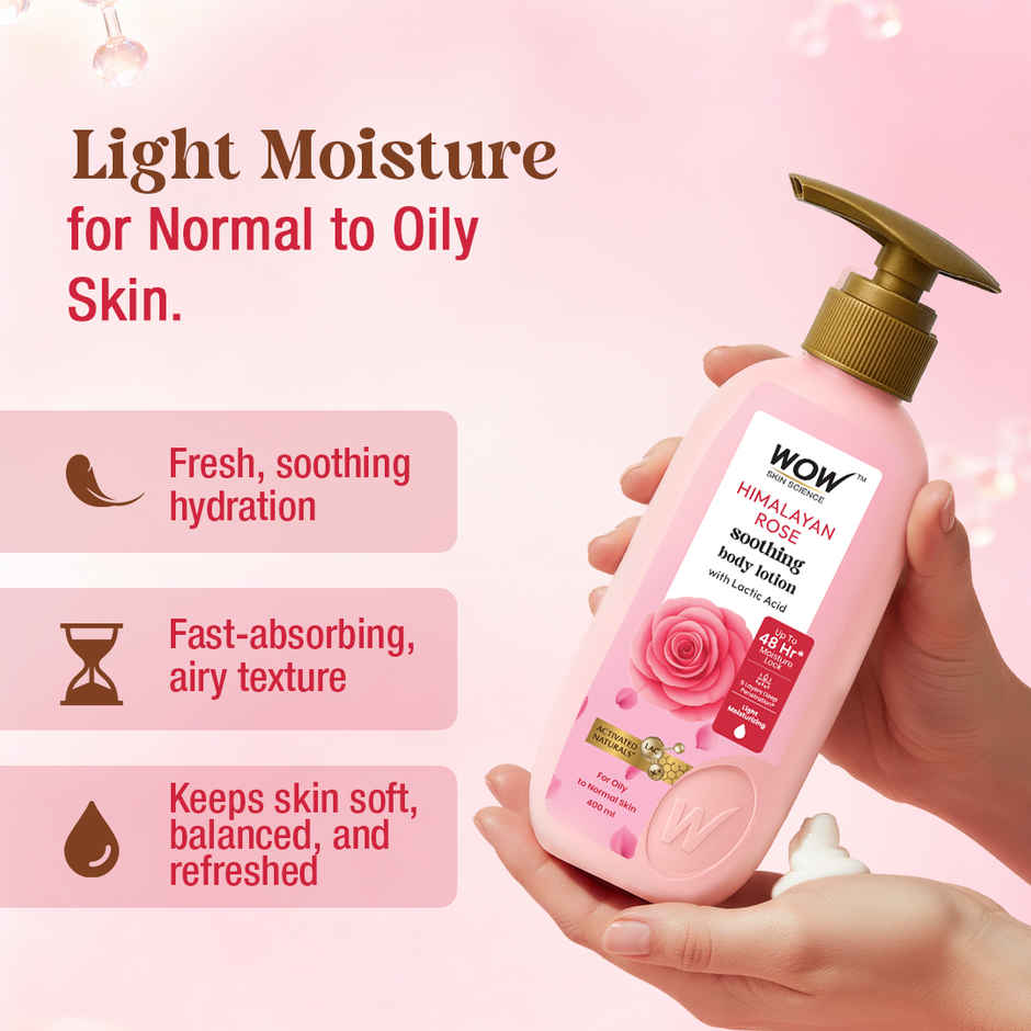 Wow Skin Science Himalayan Rose Soothing Body Lotion