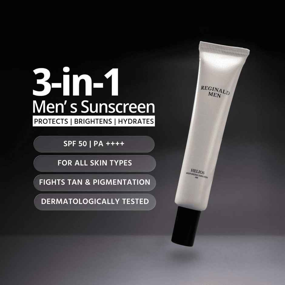 Reginald Men Sunscreen-SPF 50+ PA++++ For Tan Free And Glowing Skin
