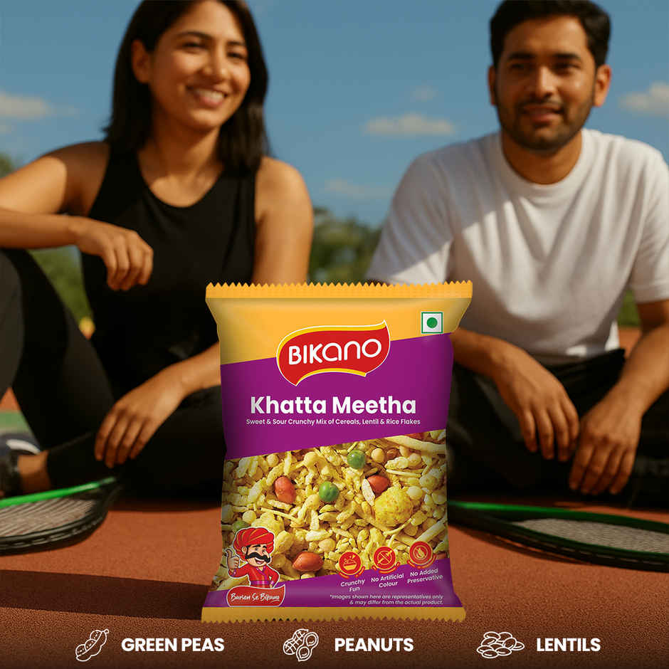 Bikano Khatta Meetha Mixture | Sweet & Spicy Indian Snack | Crispy Namkeen with Tangy Flavor