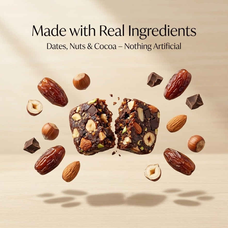 The Naturik Co Hazelnut Date Almond Bites | No Added Sugar | Healthy Energy Snack