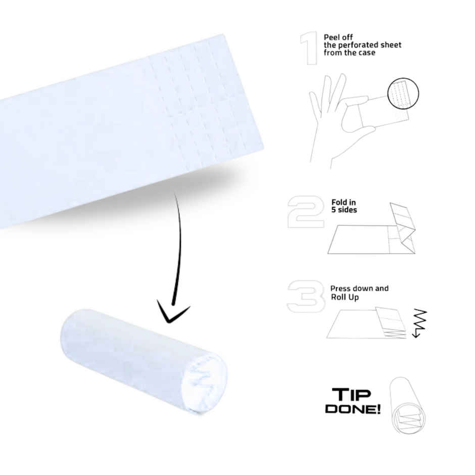 Elements Wide Perforated Tips/Roach Pad - 50 Leaves