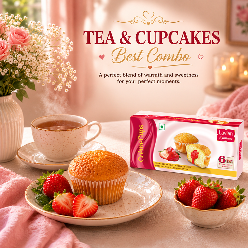 Lavian Exotique Creme Cups Strawberry | Dessert Delight| Combo