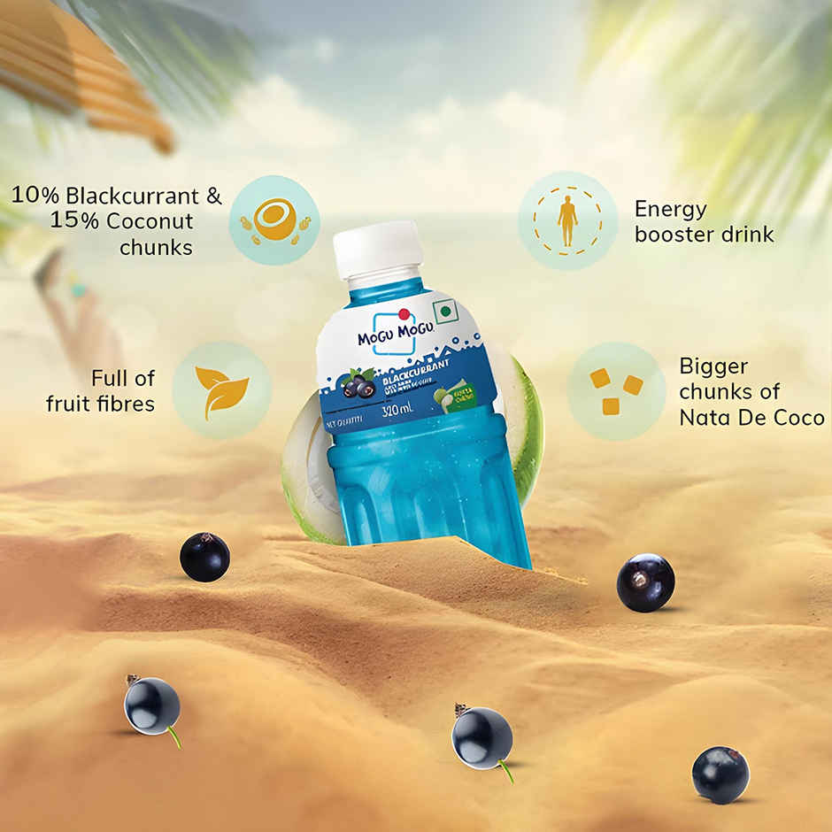 Mogu Mogu Blackcurrant Fruit Drink with Nata de Coco