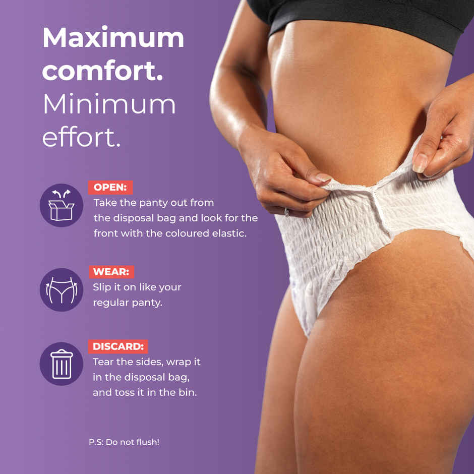 Nua Comfort Disposable Period Panties XXL-XXXL | Ultra-Absorbent | Pack of 5 Panties