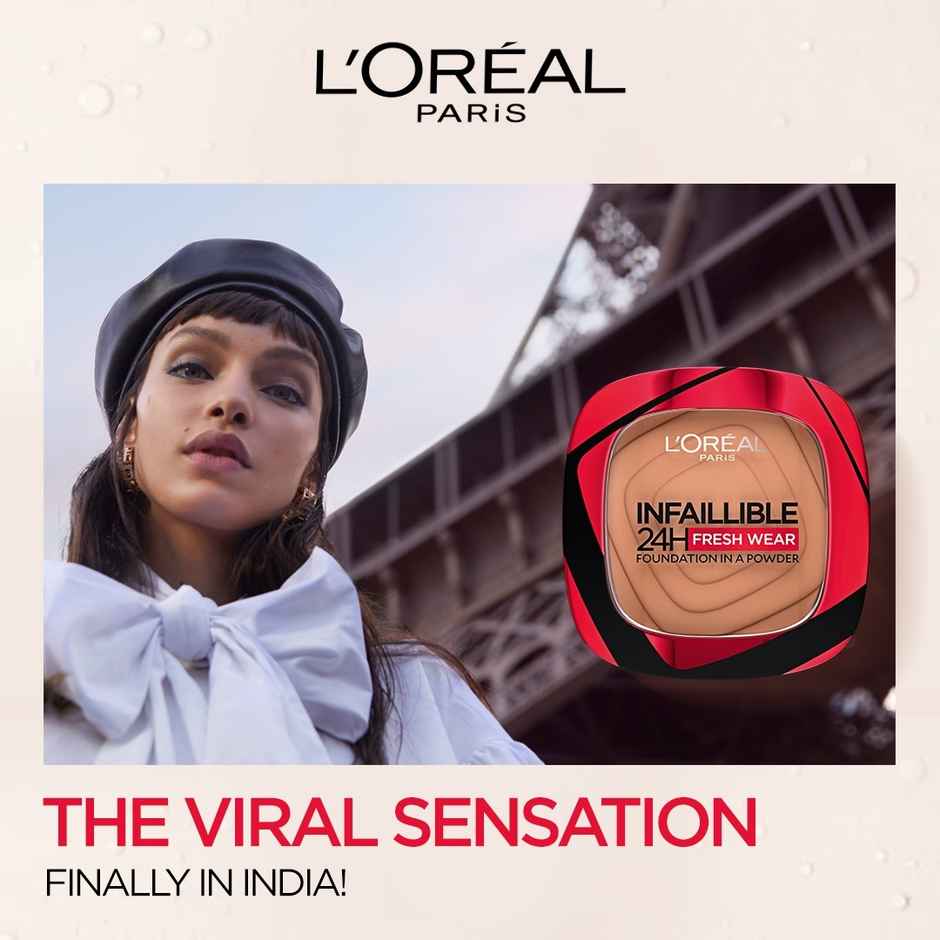L'Oreal Paris Infallible 24H Fresh Wear Foundation In A Powder, 140 Golden Beige