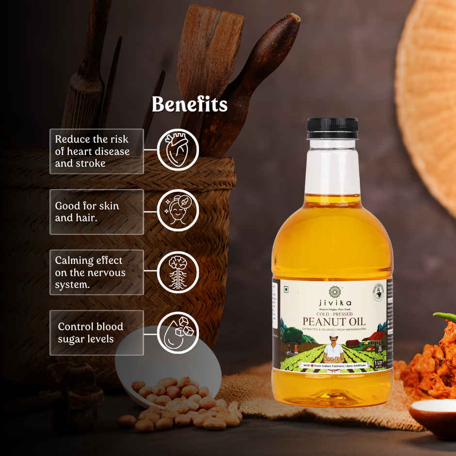 Jivika Groundnut (Peanut) Cold Pressed Oil | Healthy Cooking Oil