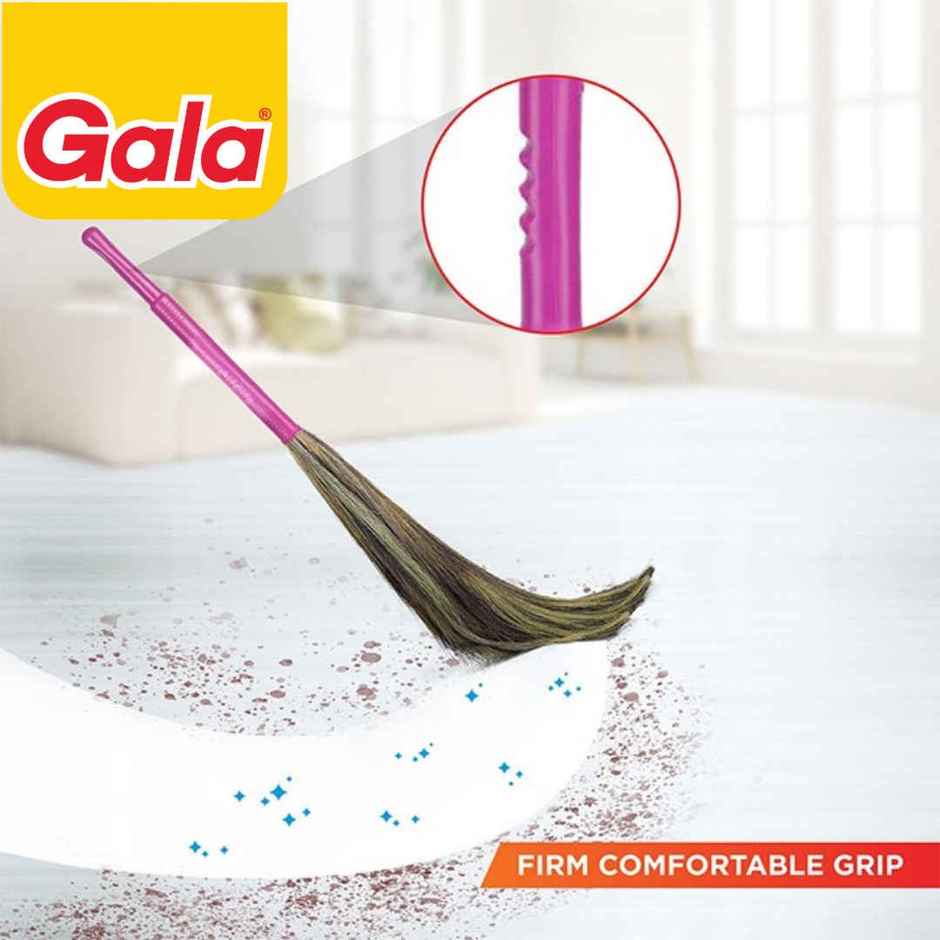 Gala Kingkong Grass Floor Broom | Plastic | Brown and Pink