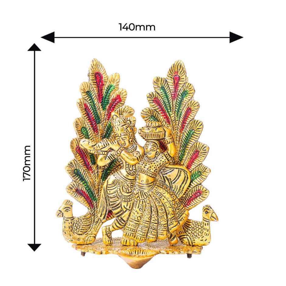 Traditional Peacock Design Diya | Golden | Metal | Diya-Pooja | Devnidhi