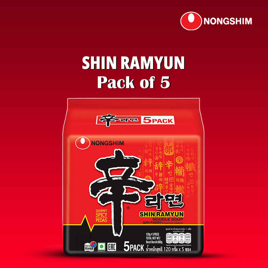 Korean Nongshim Shin Ramyun Noodle Soup Veg Combo