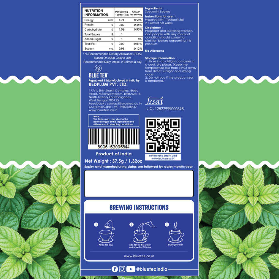 Blue Tea Spearmint Tea