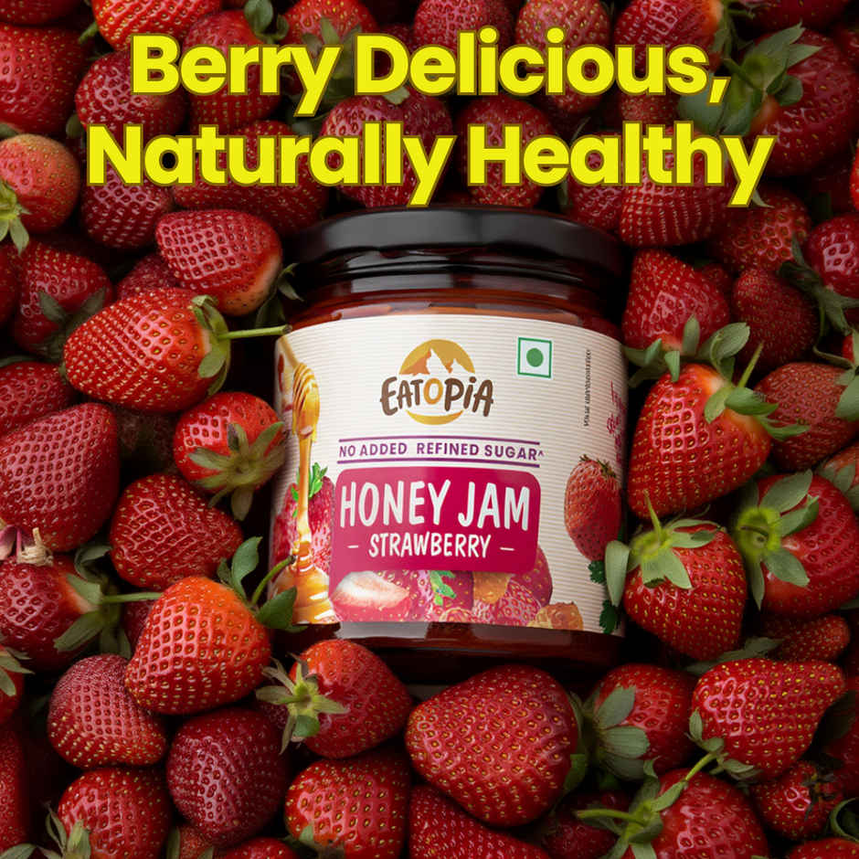Eatopia Healthy Strawberry Honey Jam (No Refined Sugar & Preservatives )