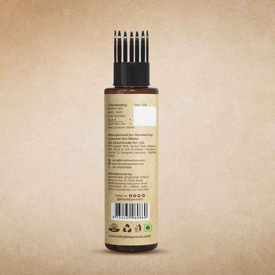 Khadi Essentials Red Onion & Black Seed Oil Hair Growth Oil For Stronger & Shiny Hair