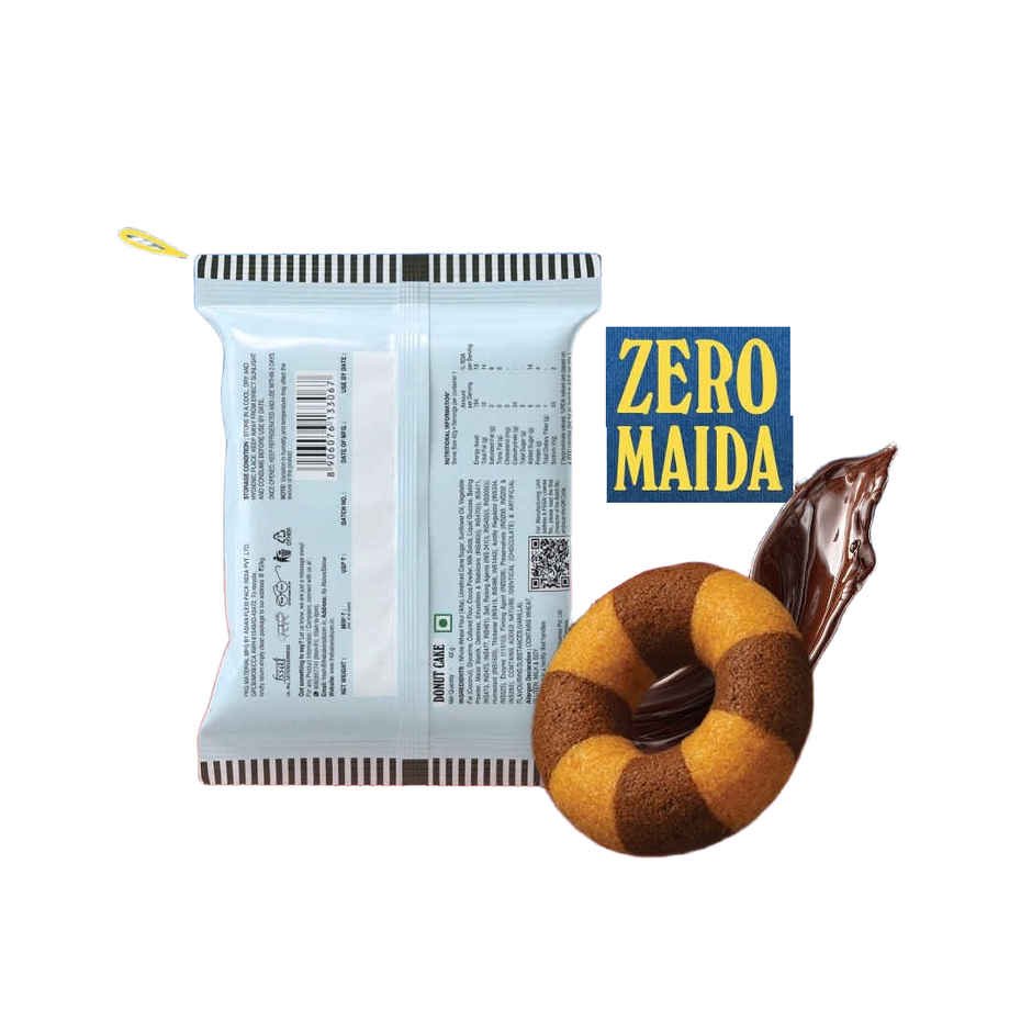 The Baker's Dozen Zero Maida Donut Cake | Choco Filled | Small Cake | Tiffin Cake | Eggless | Veg